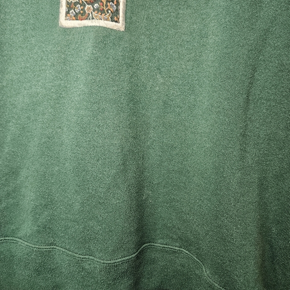 Vintage Embroidered Tennesee Sweatshirt Woman's Large Green Embroidered paisley - Picture 6 of 8
